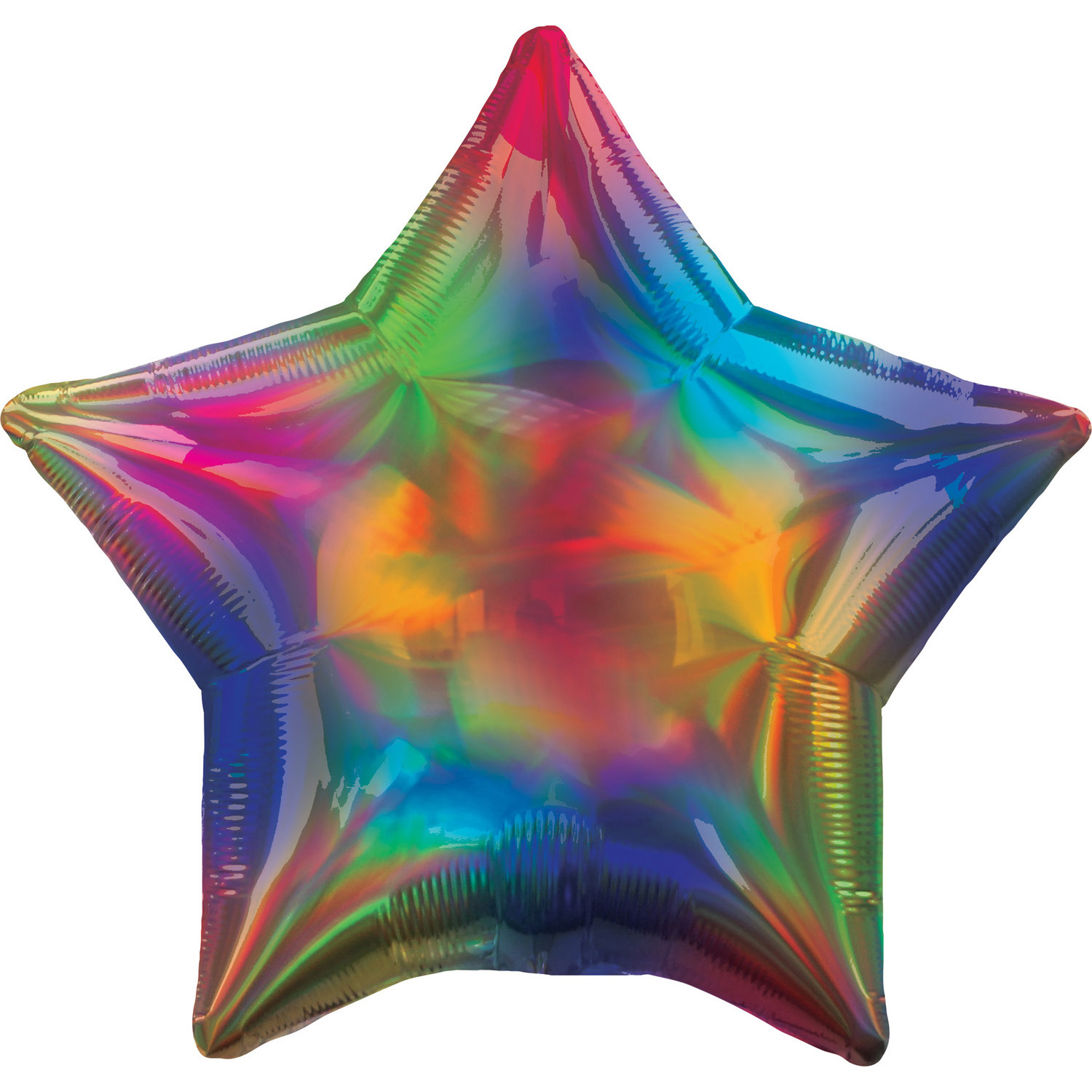 Foil Balloon - Holographic Rainbow Star