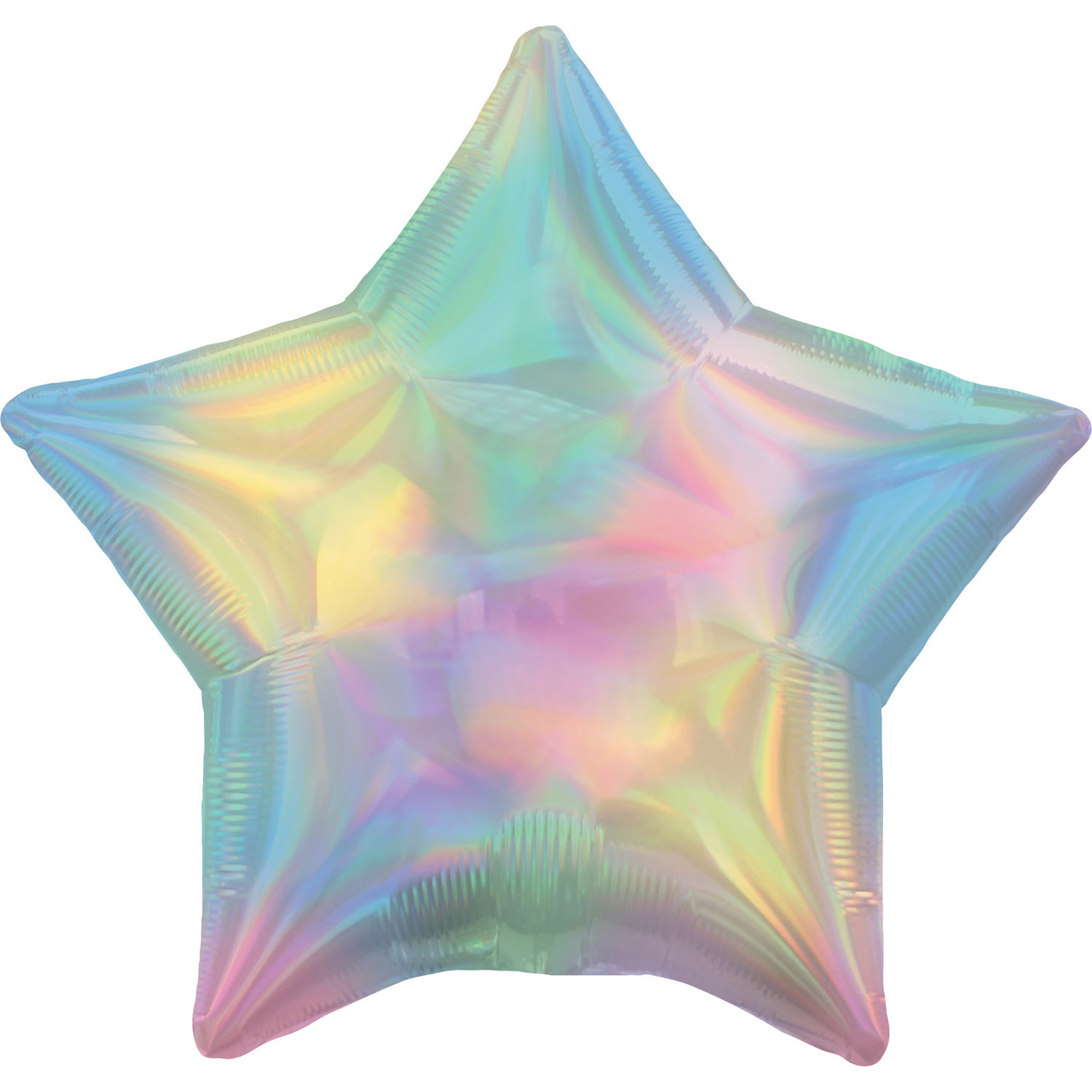 Foil Balloon - Holographic Rainbow Star Shaped
