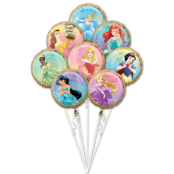 Balónová kytice Disney Princezny 8ks