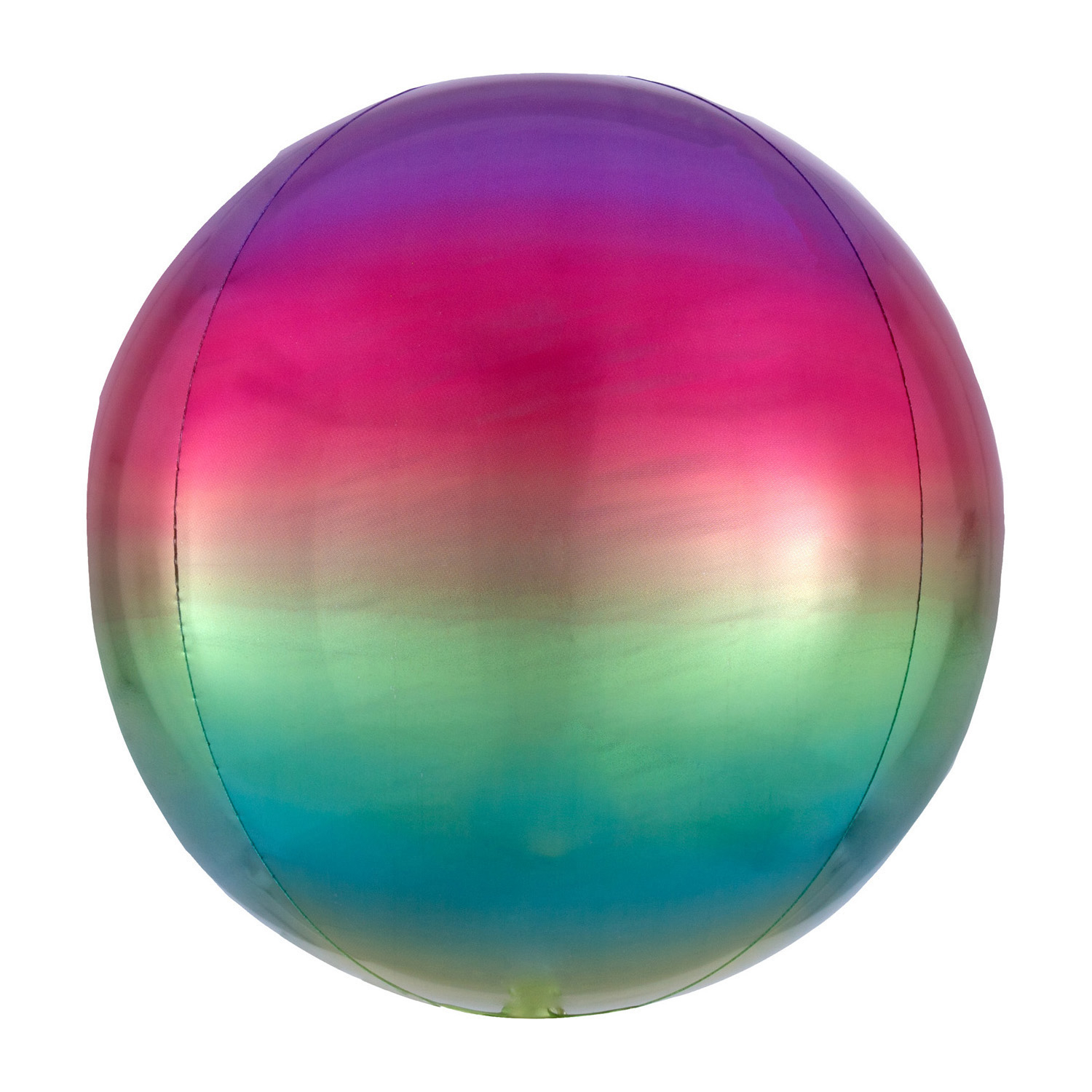 Ombre foil balloon in rainbow colors - sphere