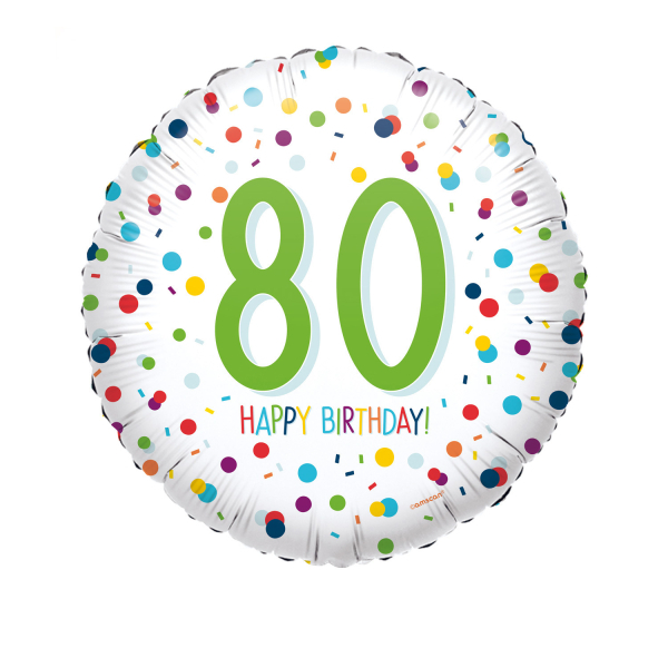 Foil balloon circle - 80th birthday