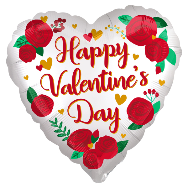 Jumbo Foil Heart Balloon - Happy Valentines Day