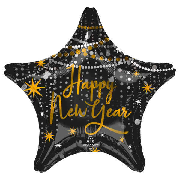 Foil balloon star - Happy New Year