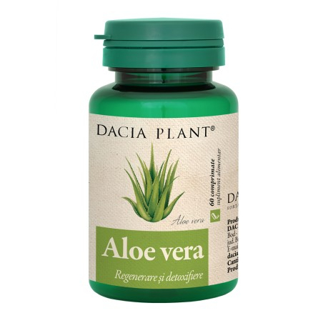 Aloe Vera pentru Detoxifierea si Regenerarea Organismului, 60 Comprimate, Dacia Plant...