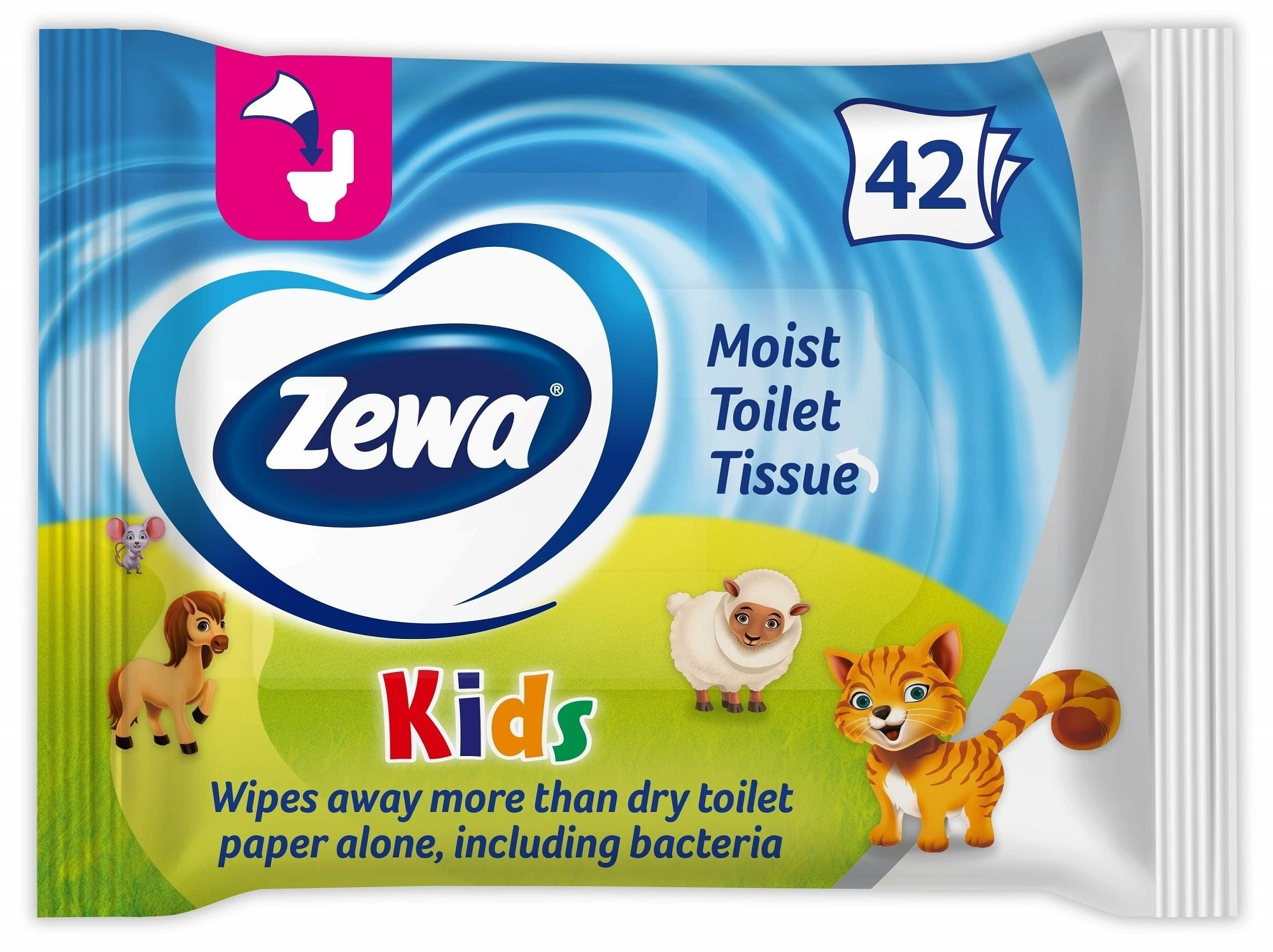 Nedves wc papír ZEWA Kids Nedves toalettpapír (42 db)