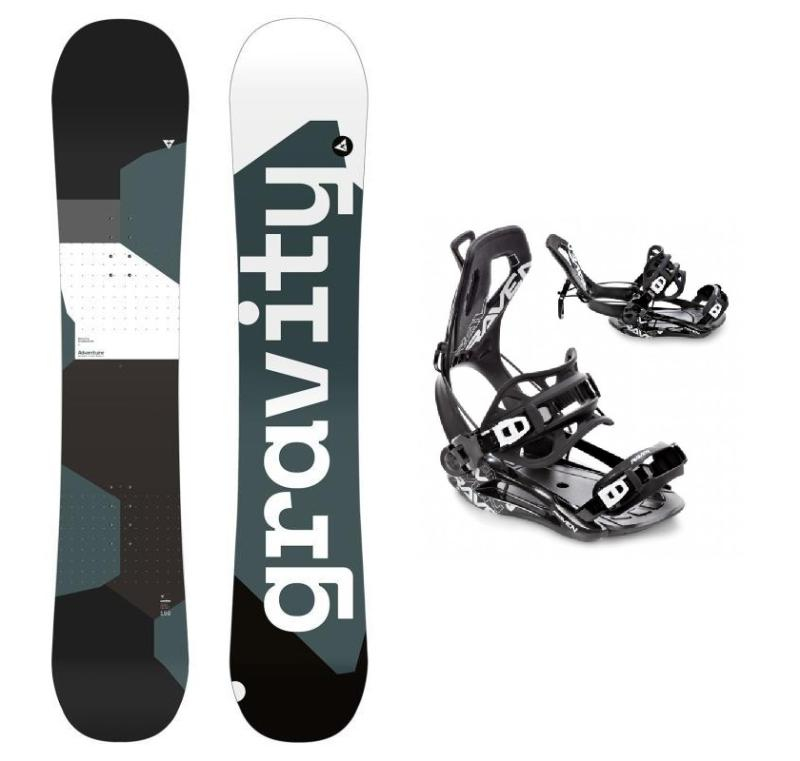 Gravity Adventure 23/24 snowboard + Raven FT360 black vázání - 156 cm + XL (EU 43-46) - černé