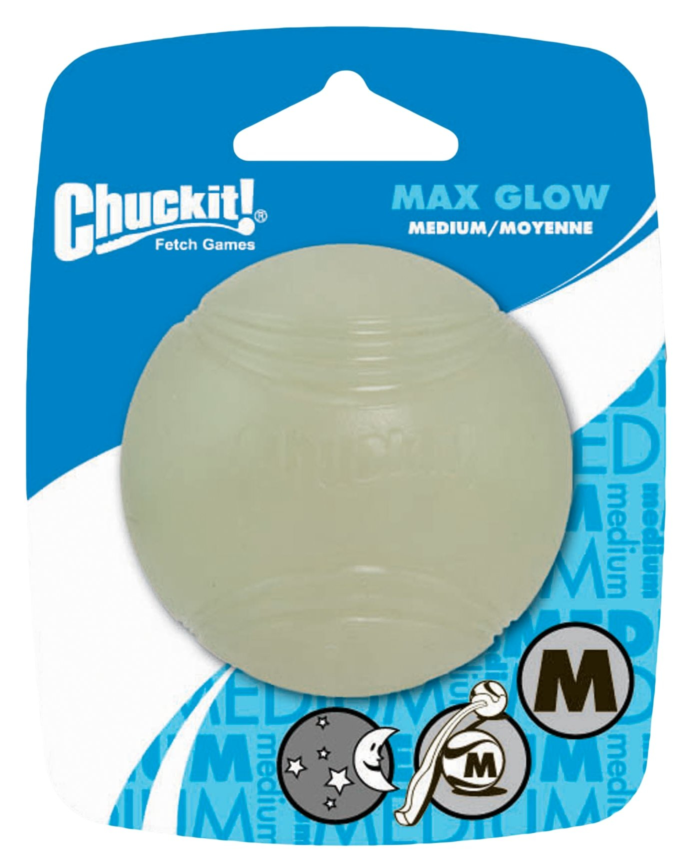 Chuckit! max glow ball for dogs medium 6.5 cm