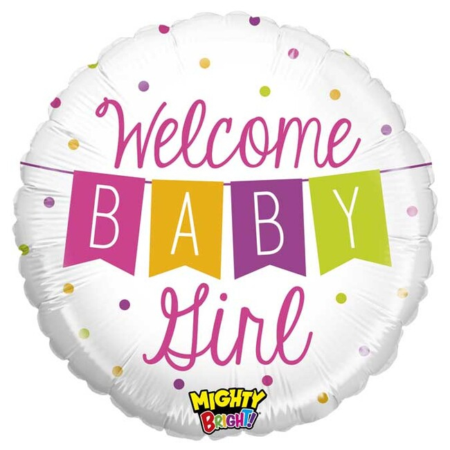 Grabo Folieballon Velkommen Baby Girl 53cm