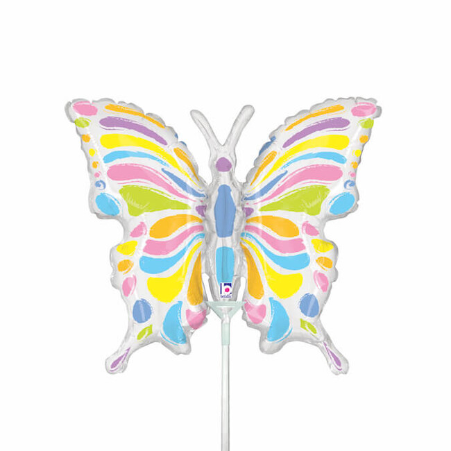 Mini fóliový balónek Motýl pastelový 36cm