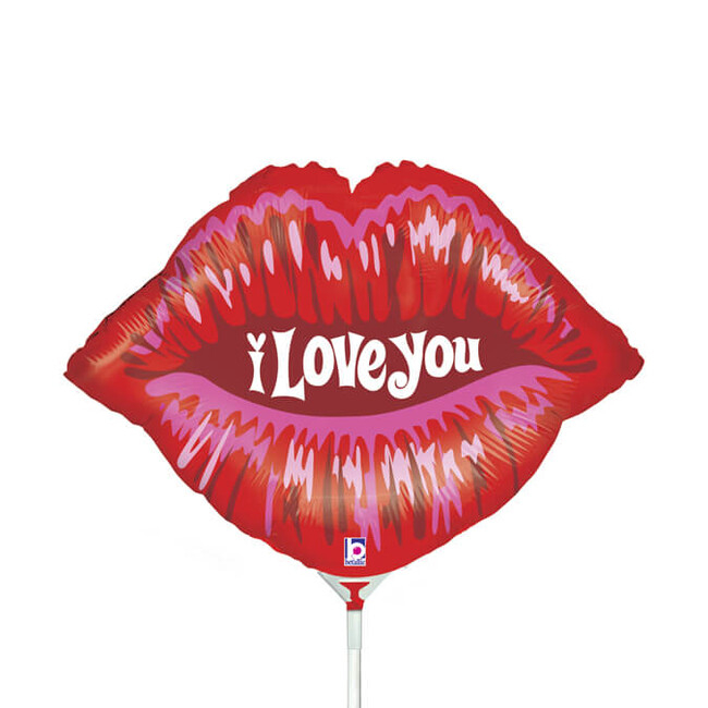 Mini fóliový balónek I love you Kiss 36cm