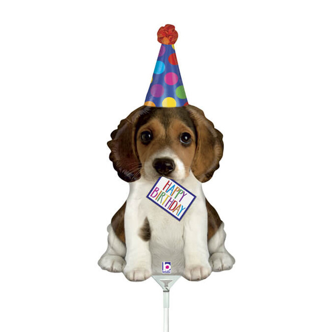 Mini fóliový balónik Pes Happy Bday 36cm