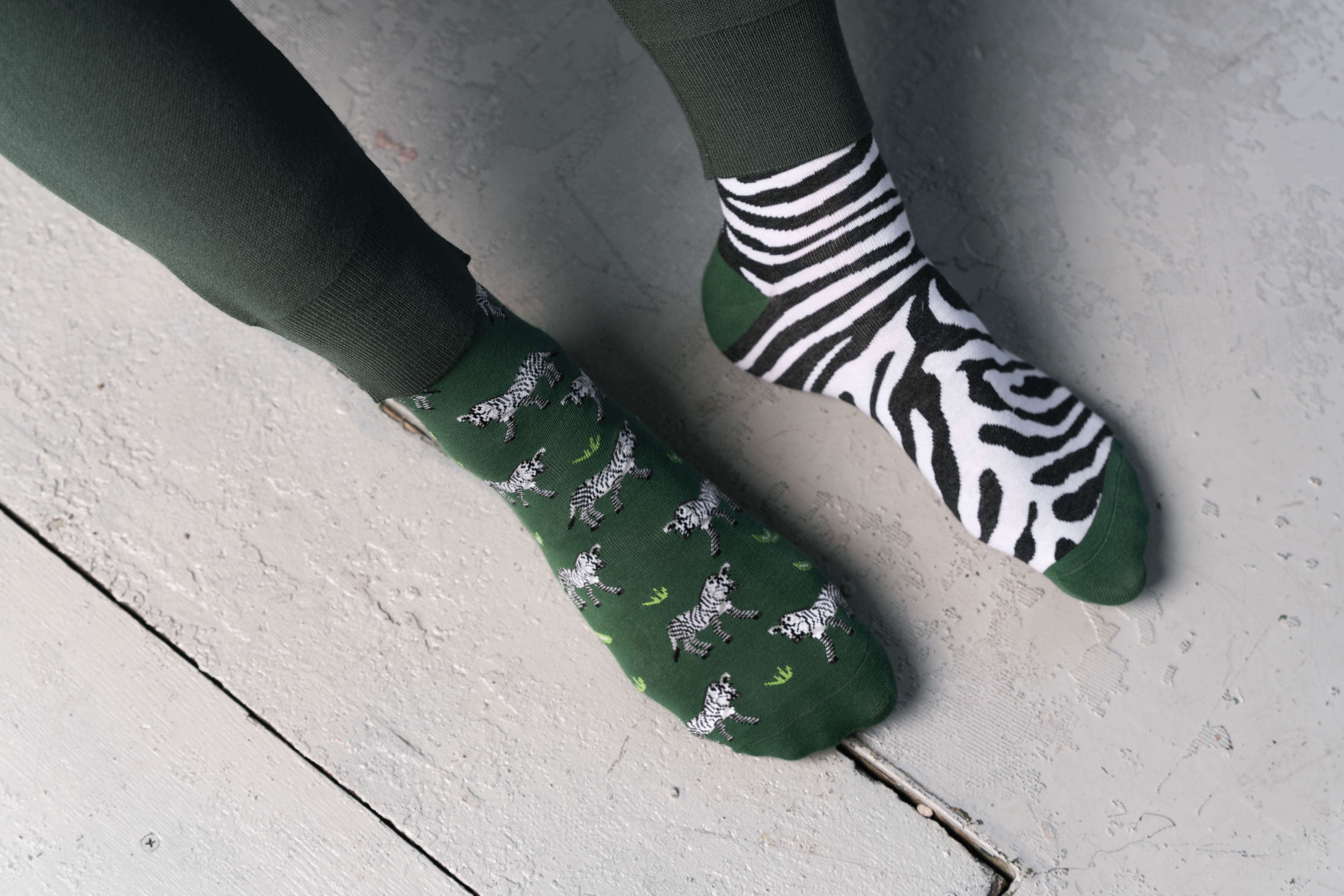 Κάλτσες Zebra 079-A059 Πράσινο Πράσινο Πράσινο