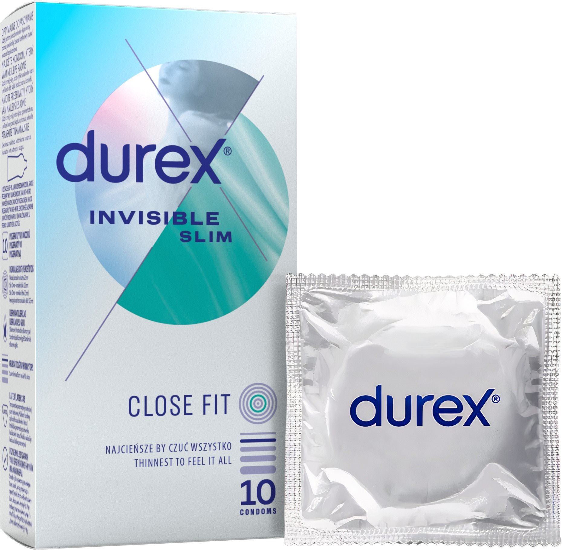Óvszer DUREX Invisible Close Fit 10 db