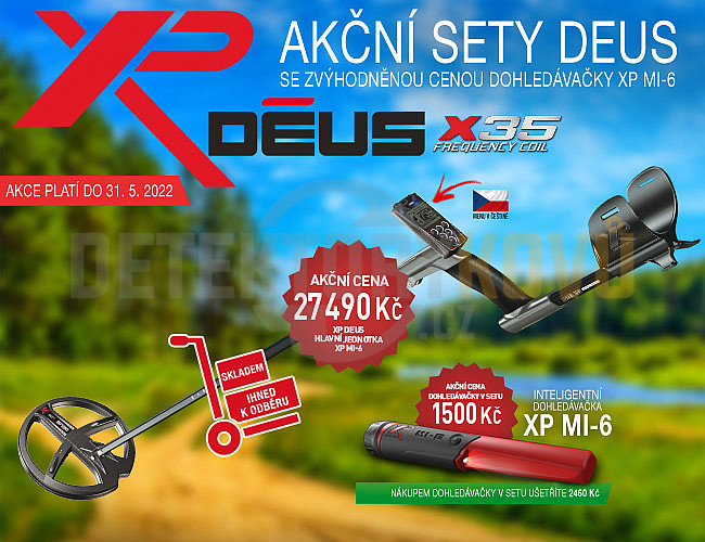 Detektor kovov XP Deus X35, 22,5 cm + hl. jednotka + MI-6