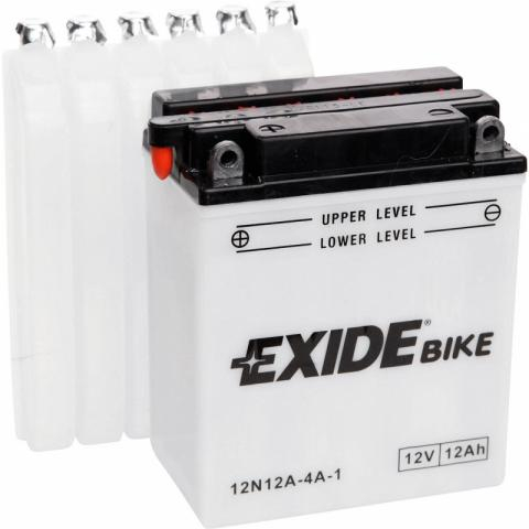 Motobatéria EXIDE BIKE Conventional 12Ah, 12V, YB12A-A / 12N12A-4A-1
