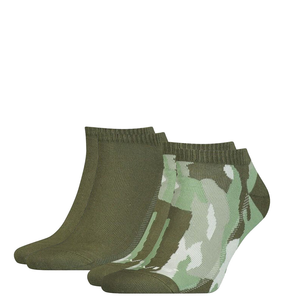 LEVI`S - 2 balení Levi`s vojenské zelené maskovací kotníkové ponožky