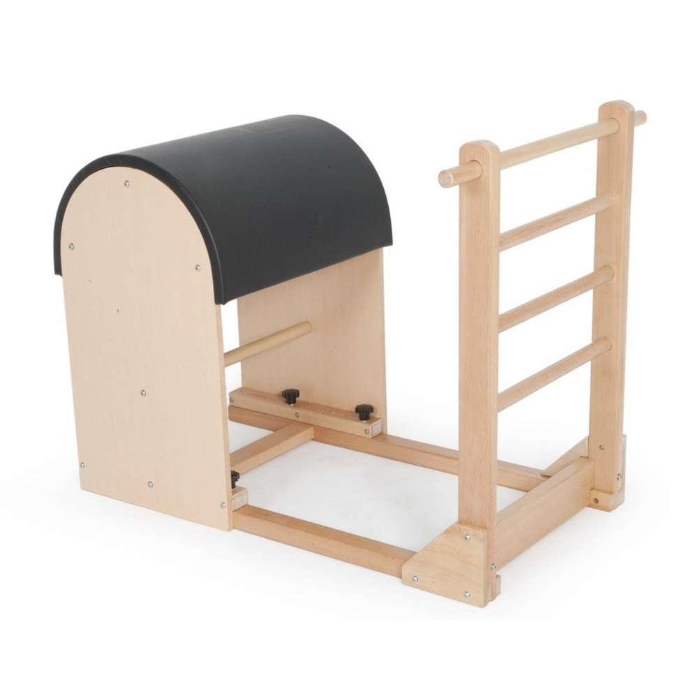 Elina Pilates Ladder Barrel avec base en bois Couleur : Noir