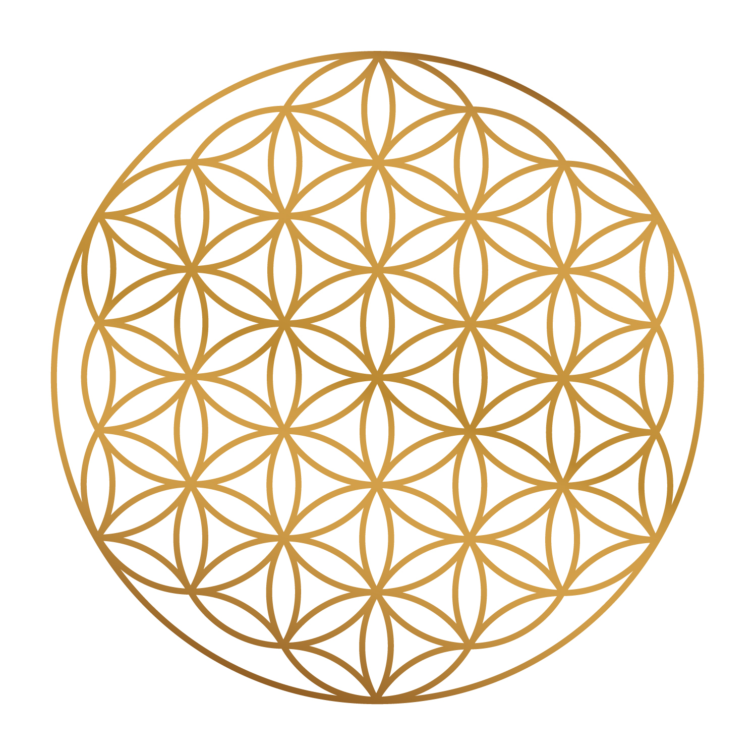 Mandala solare Adesivo solare Mandala sulla finestra Fiore della vita dorato - Sunseal Diametro: 24 cm