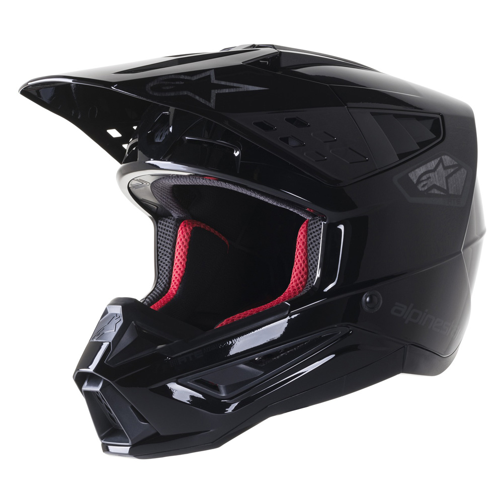 Alpinestars S-M5 Scout Motorcycle Helmet Black/Silver Glossy Matte XS (53-54)