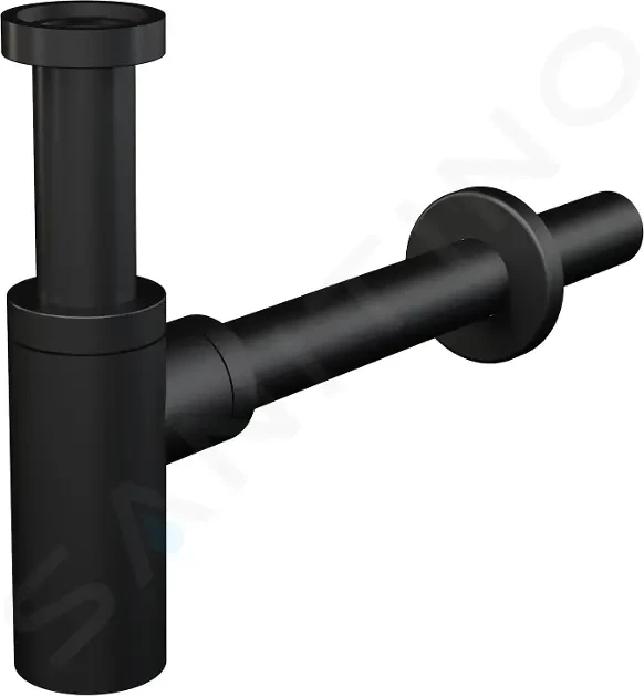 Kielle - Sifony Umývadlový sifón, priemer 32 mm, okrúhly, kov, matná čierna 30901014