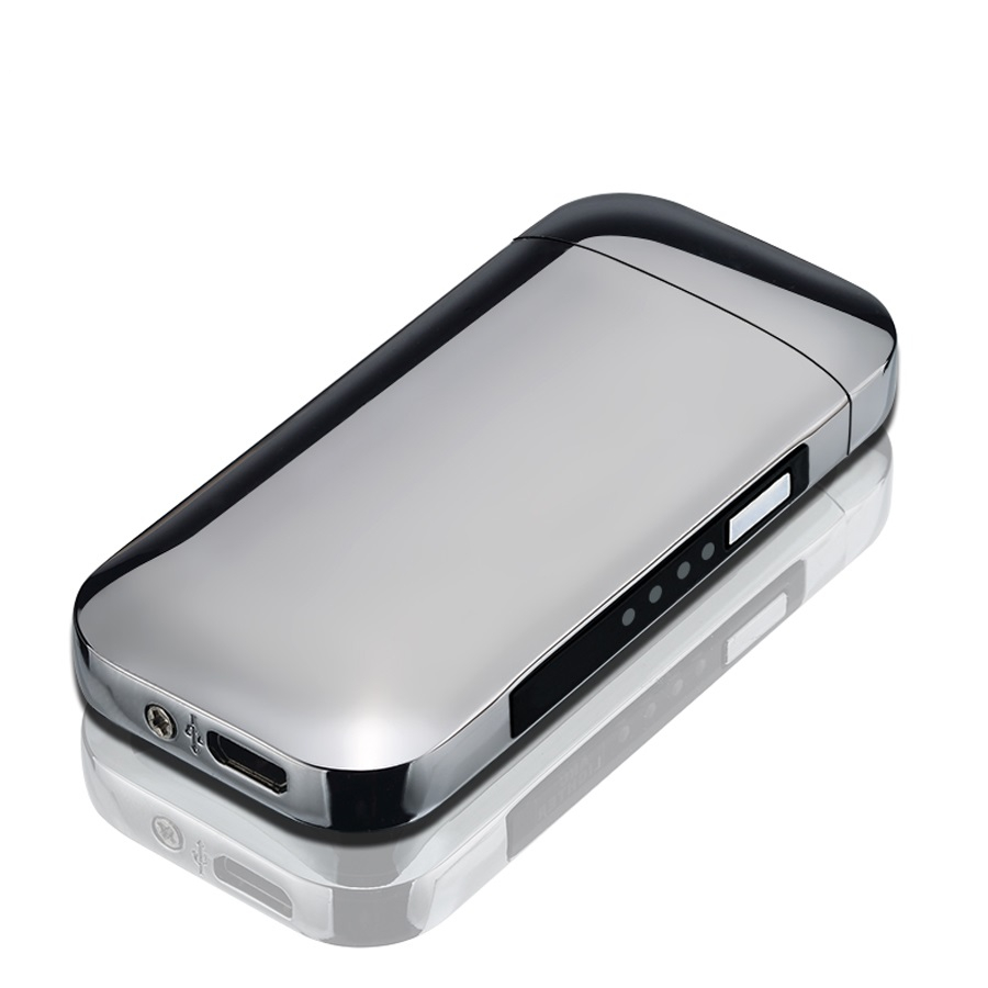 Fren Plazmový Zapaľovač Elegant Strieborný | USB Nabíjateľný | Elektrický | Luxusný | Kovový | Proti Vetru