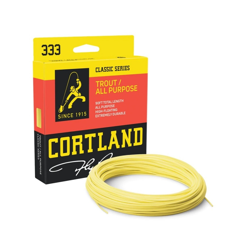 Muškařská šnůra Cortland 333 Classic Trout All Purpose Freshwater Yellow 90ft - #3