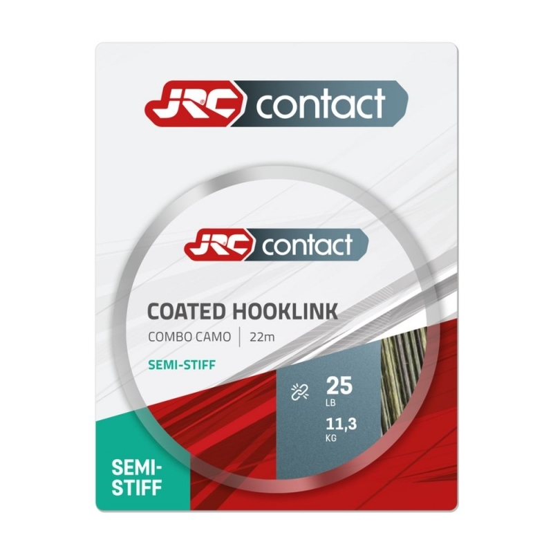 Vlasec JRC Contact Coated Hooklink Semi Stiff Combo Camo 22m - 25liber