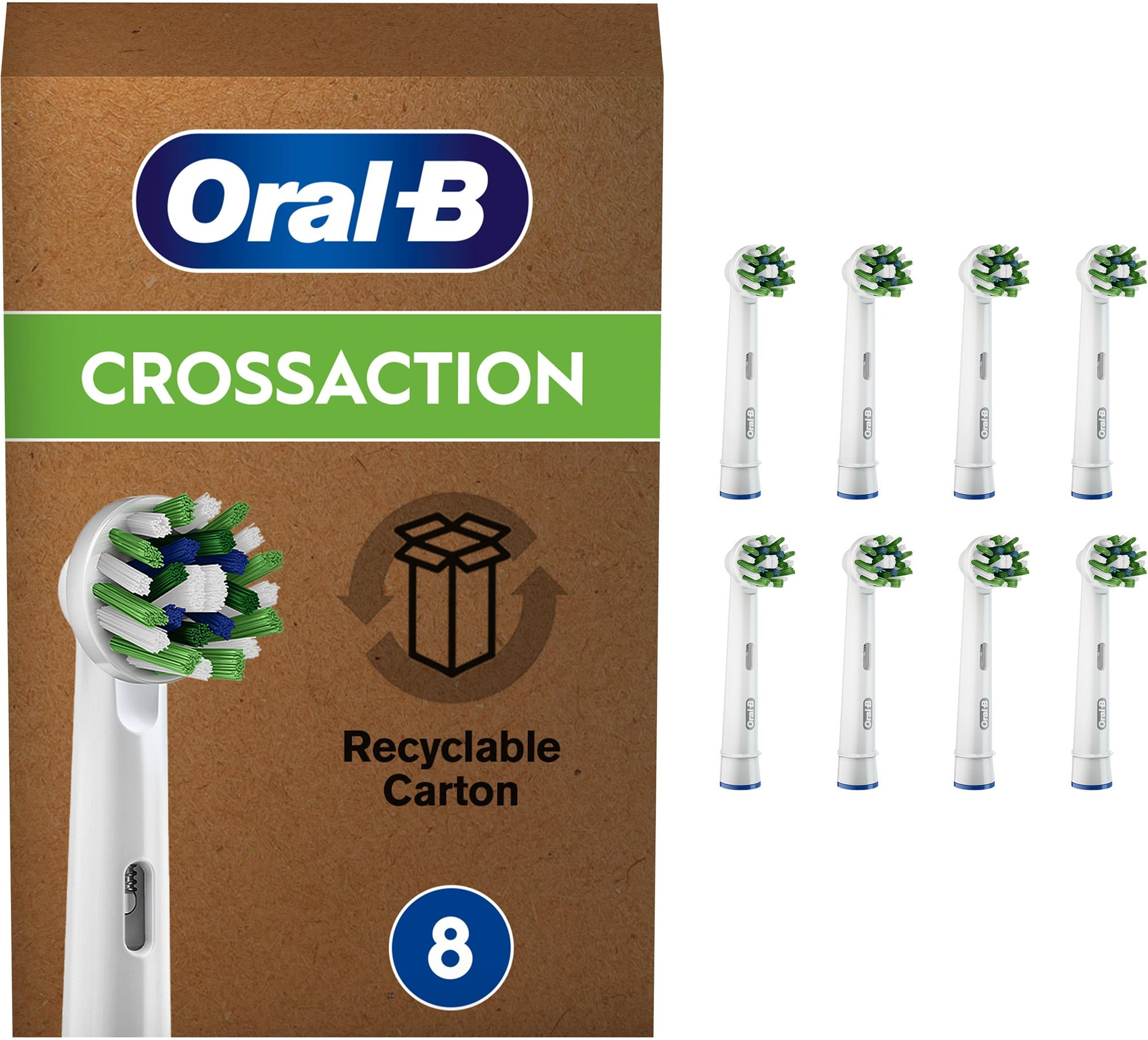 Elektromos fogkefe fej Oral-B Cross Action elektromos fogkefe pótfej, 8 db
