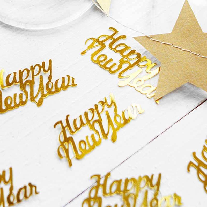 Silvestrovské konfety Happy New Year zlaté