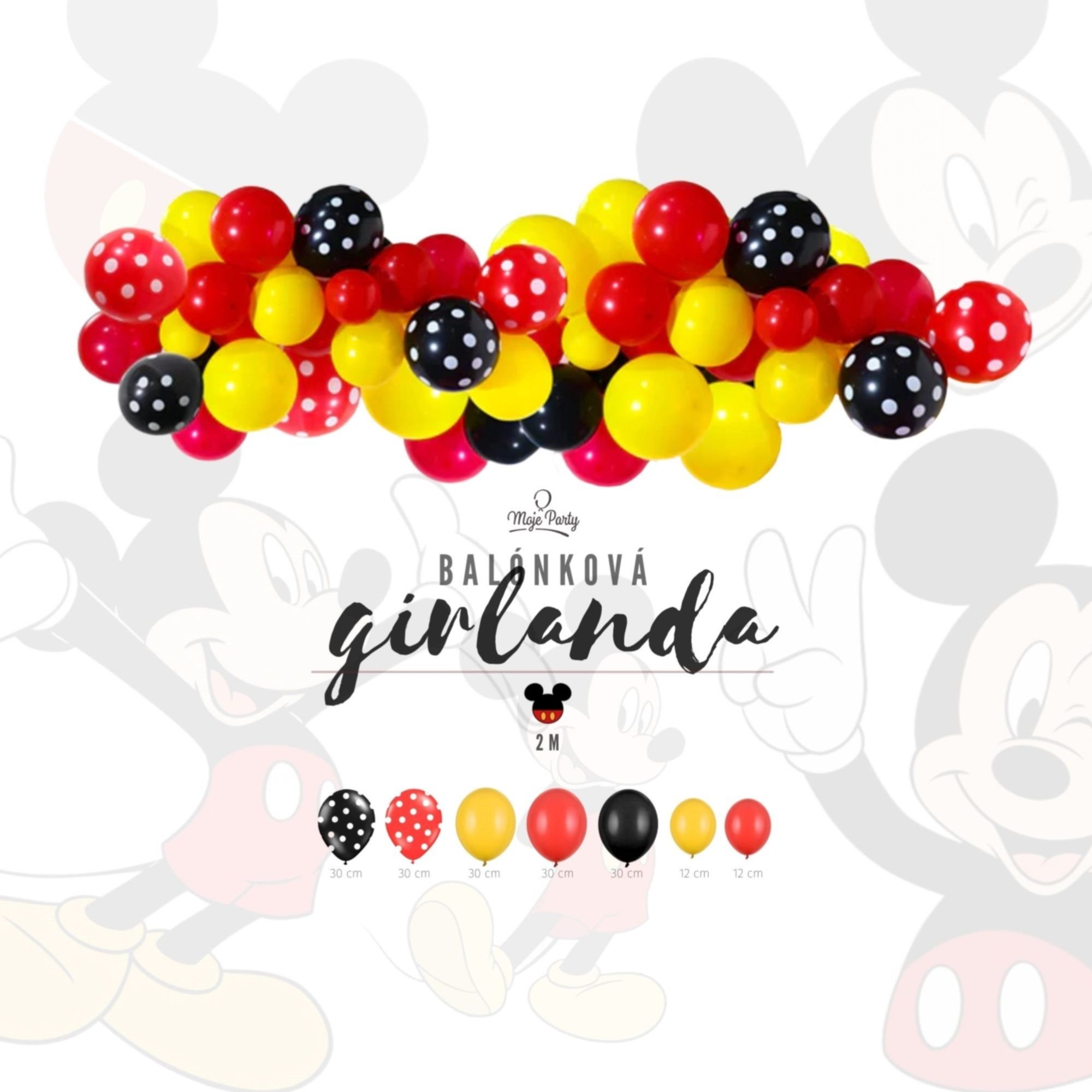 Balónková girlanda set – Mickey mouse colors 2 m