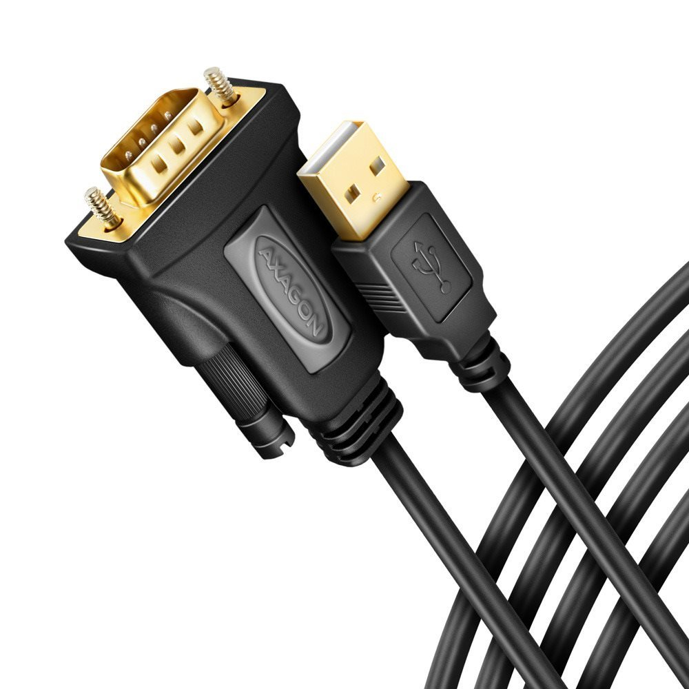 Átalakító AXAGON ADS-1PQN ADVANCED USB-A 2.0 to Serial RS-232 FTDI adapter/kábel, 1,5 m