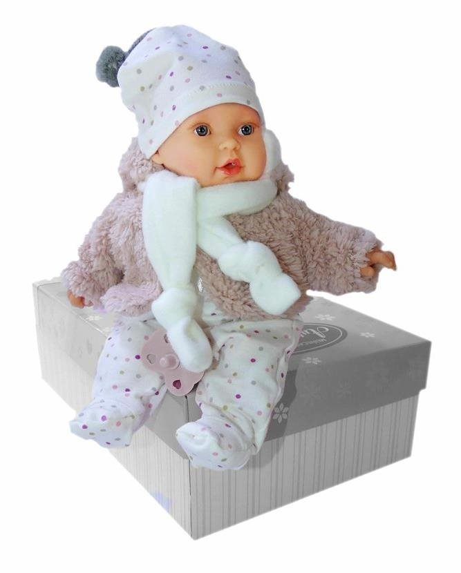 Játékbaba Antonio Juan 11019 Kika - valósághű baba hangokkal és puha szövet testtel - 27 cm