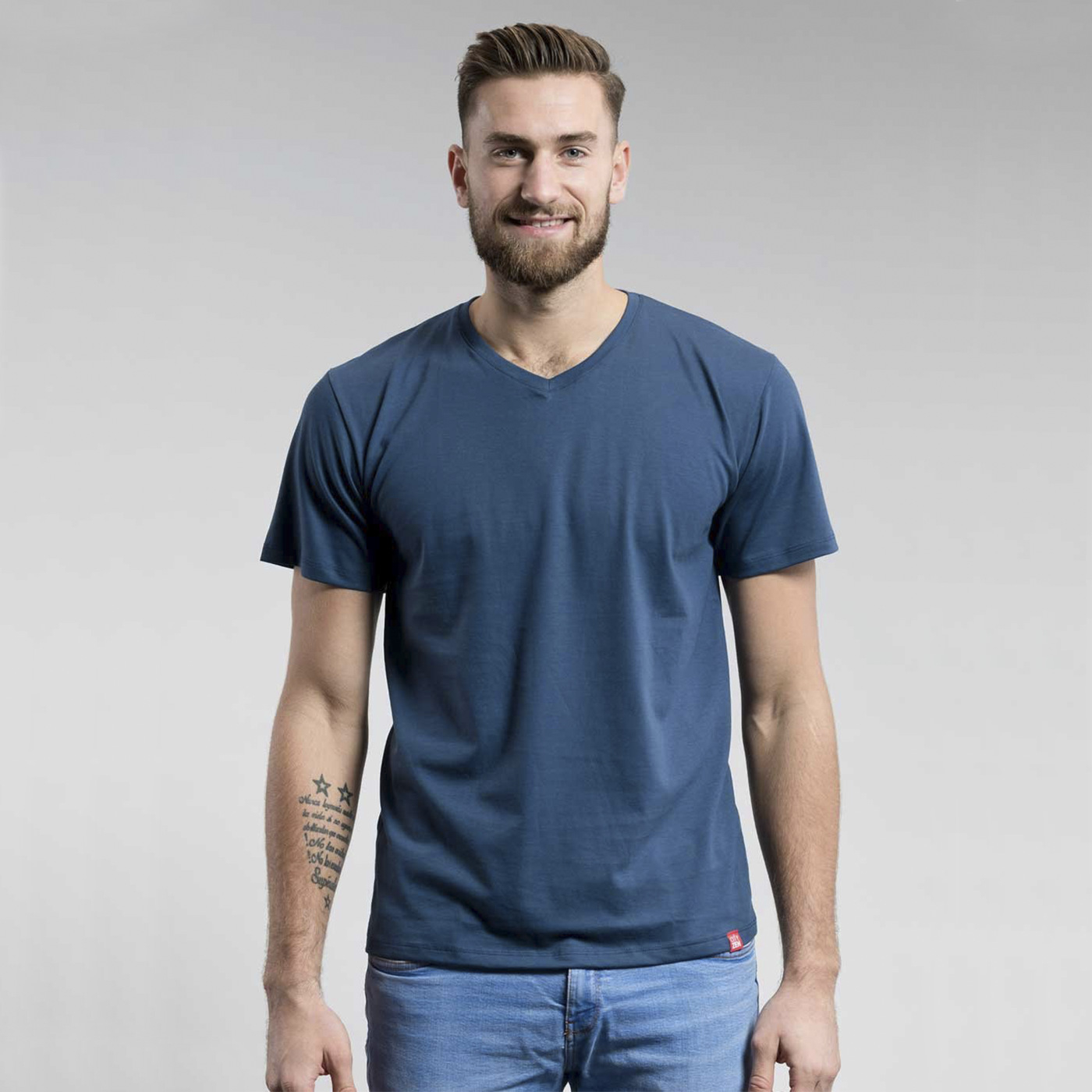 CityZen Modré bavlnené tričko BONDY Veľkosť: 3XL