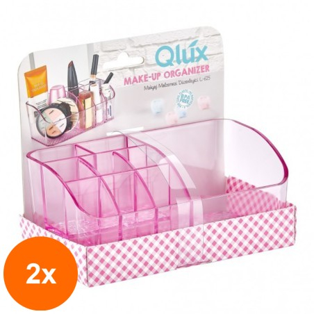 Set 2 x Organizator Make-Up Qlux, 17.50 x 9 x 14.50 cm...