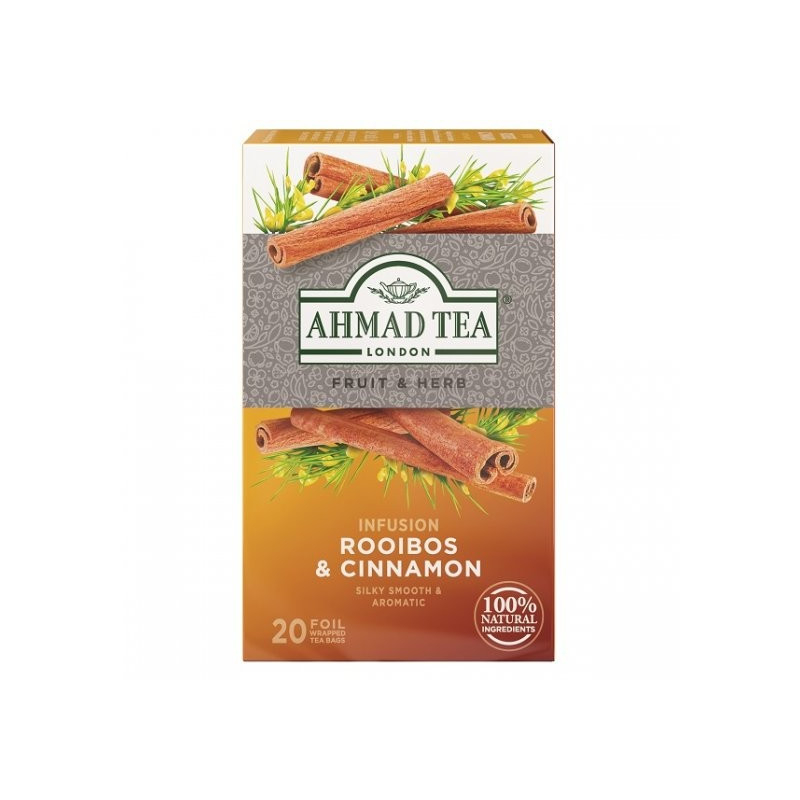 Ahmad Tea bylinný čaj rooibos a škorica 20 x 1,5 g