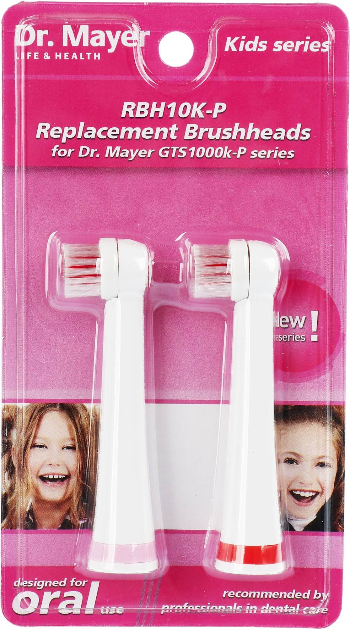 Elektromos fogkefe fej Dr. Mayer RBH10K-B - 2db csere fej GTS1000K készülékekhez - rózsaszín
