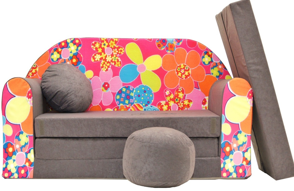 Canapea pentru copii Flori colorate