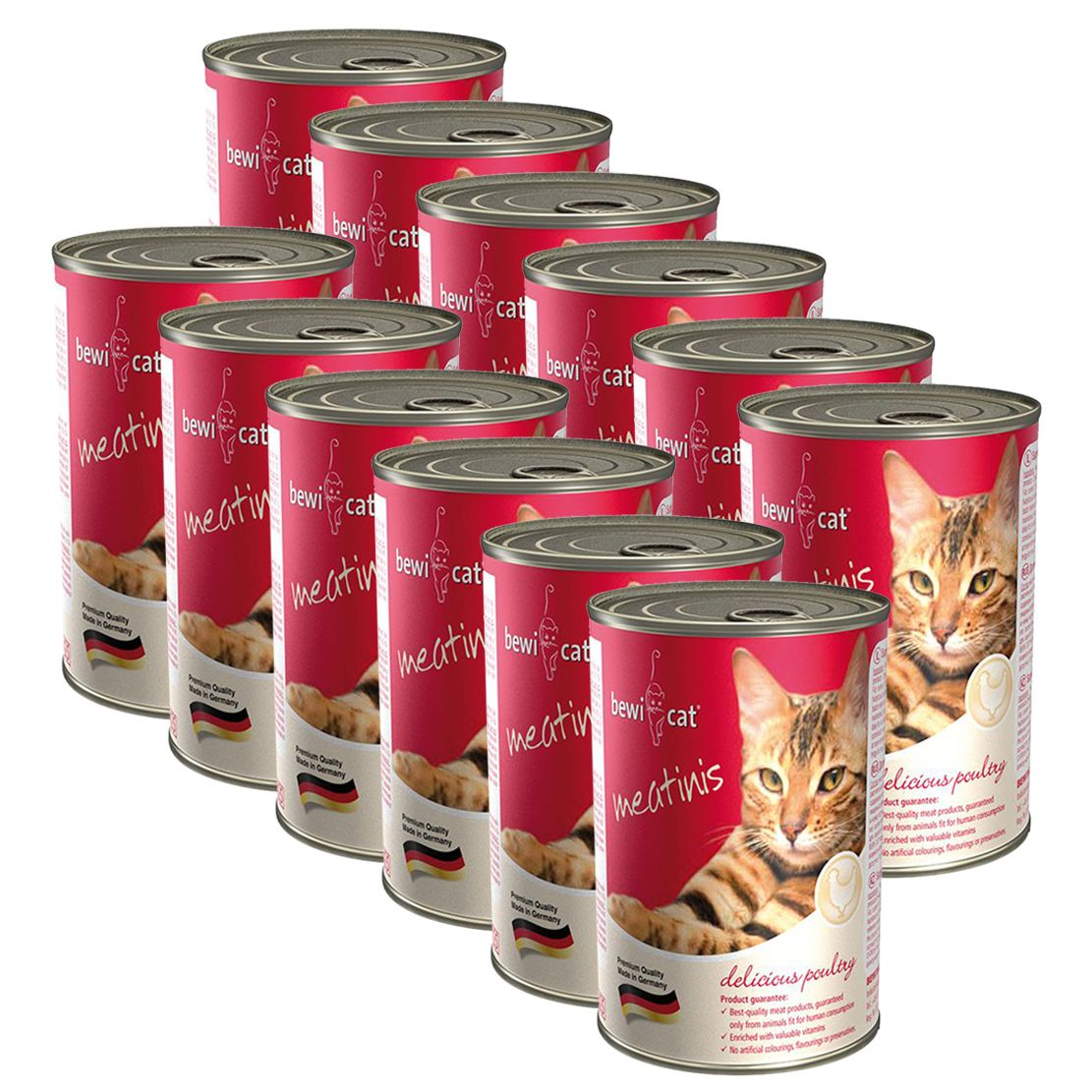 BEWI CAT Meatinis baromfihúsos, 12 x 400 g konzerv