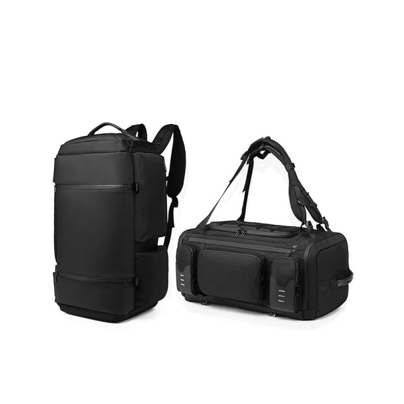 Ozuko Outdoor turistický batoh vs cestovní taška USB Hombre Černý 52 l