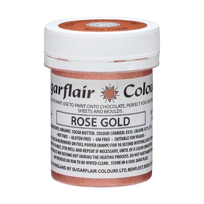 Sugarflair Colours Jídla potravinářská barva na čokoládu - Rosegold 35 g