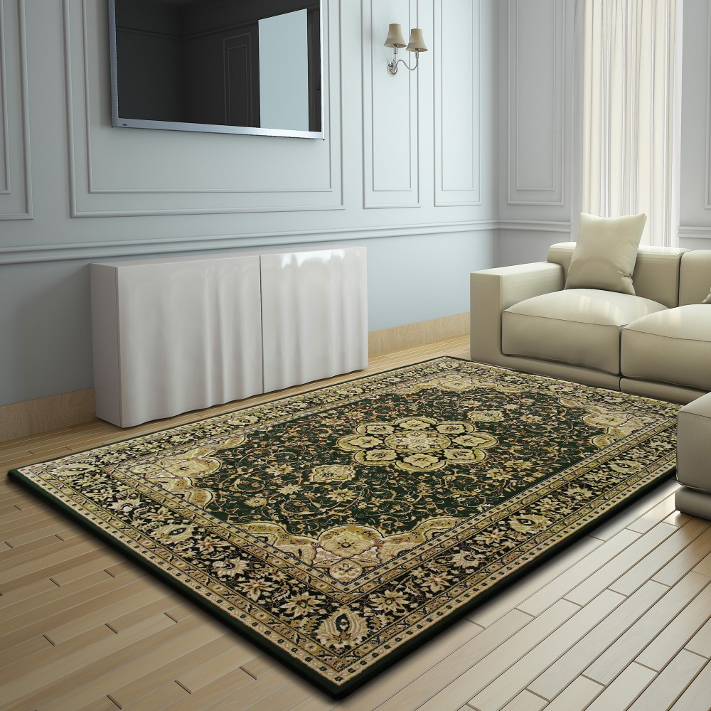 Vintage koberec do spálne v zelenej farbe Šírka: 300 cm | Dĺžka: 400 cm