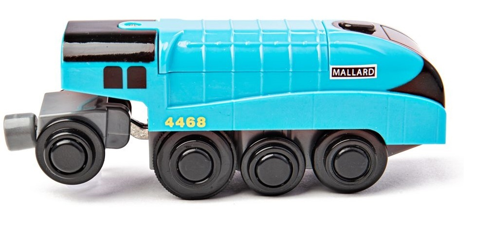 Bigjigs Rail Elektrická lokomotíva Mallard modrá
