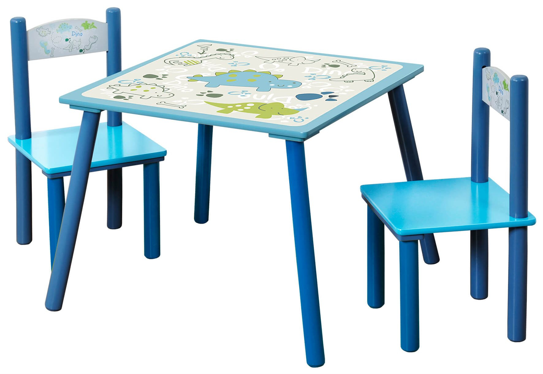 Játék bútor Kesper Szett Gyerekasztal két székkel, kék