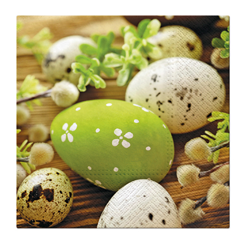 PAW - Ubrousky L 33x33cm Eggs Among Catkins