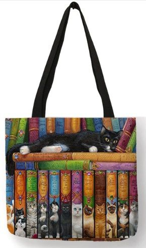 Taška, kapsář kočičí knihy, doplňky a dekorace