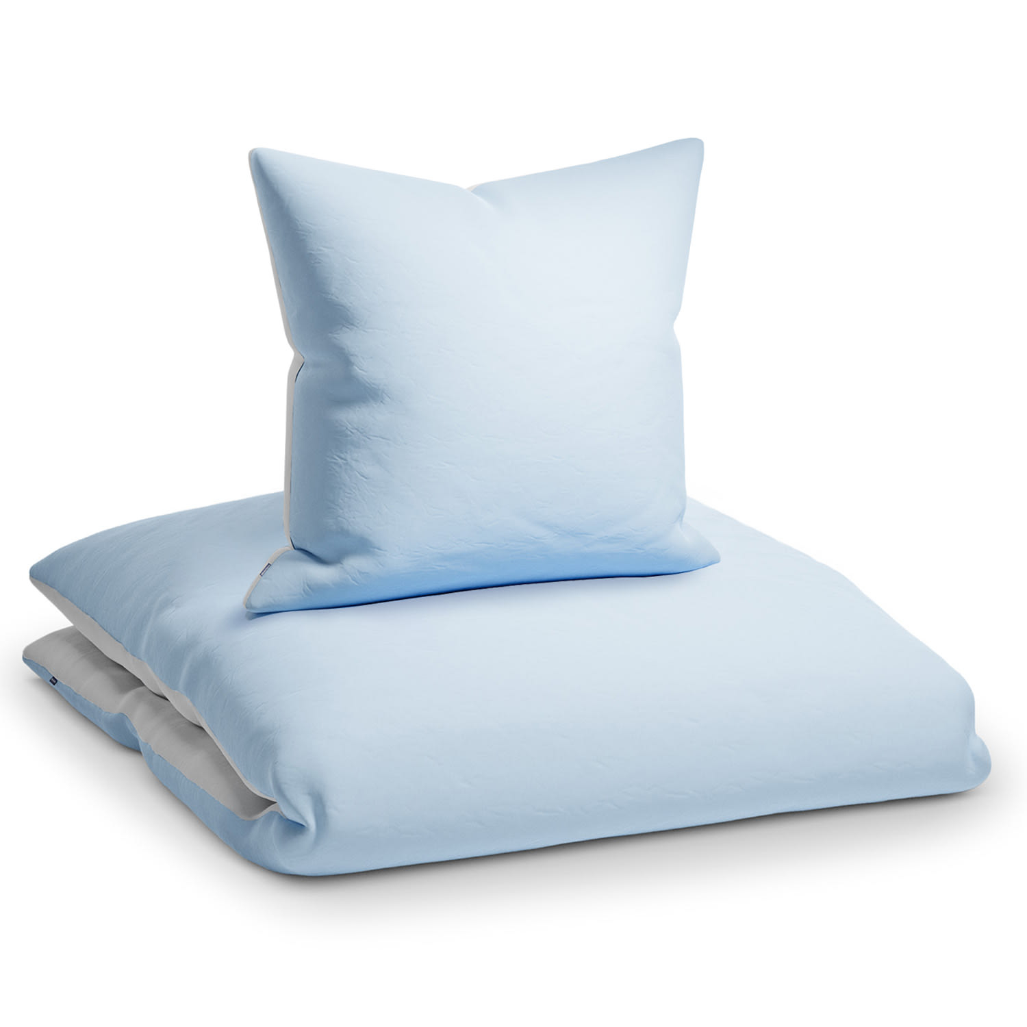 Sleepwise Soft Wonder-Edition, pościel, 135 x 200 cm, niebiesko-szara/biała