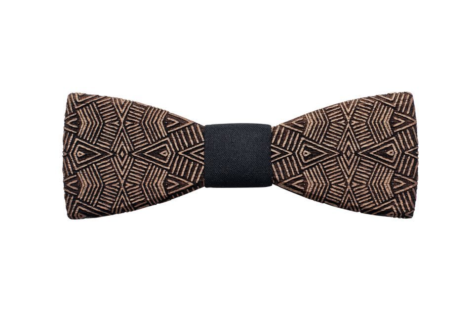 BeWooden pánsky drevený motýlik African Bow Tie univerzálna