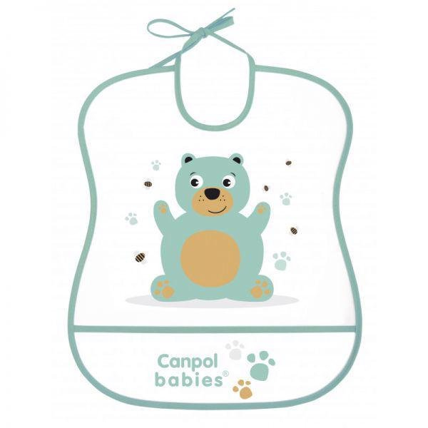 CANPOL BABIES - Podbradník plastový mäkký Cute Animals macko