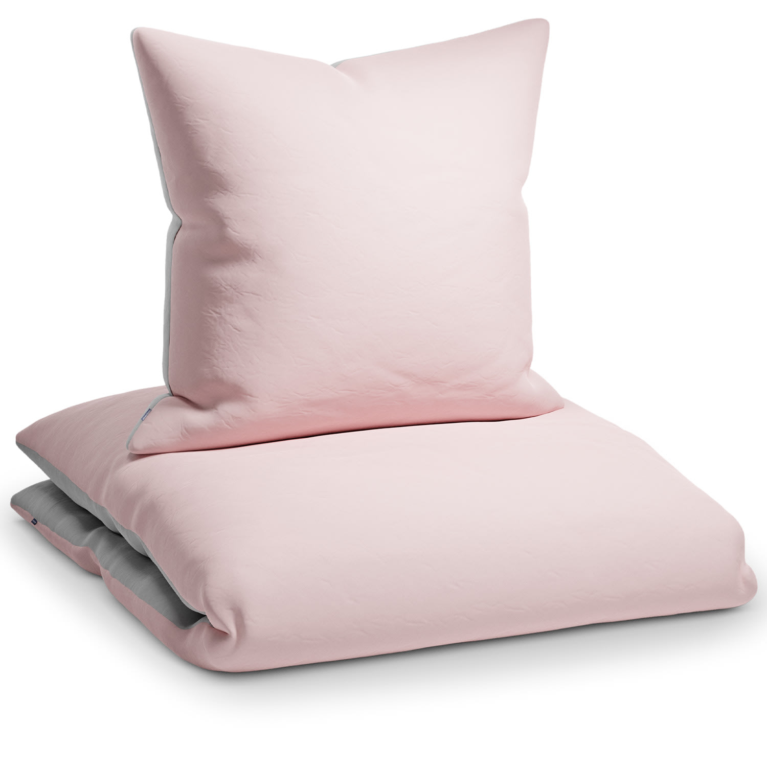 Sleepwise Soft Wonder-Edition, pościel, 135 x 200 cm, jasnoszara/różowa