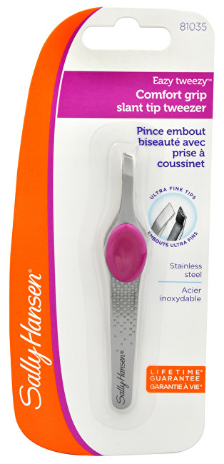 Tweezers with slanted tip and a comfortable handle (Comfort Grip Slant Tip Tweezer) 81035